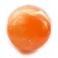 Orangen Calcit Kugel größer
